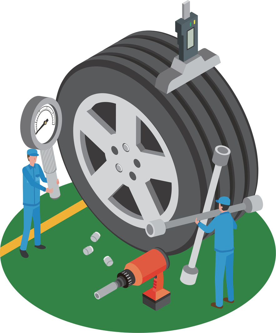 プロによるタイヤ交換